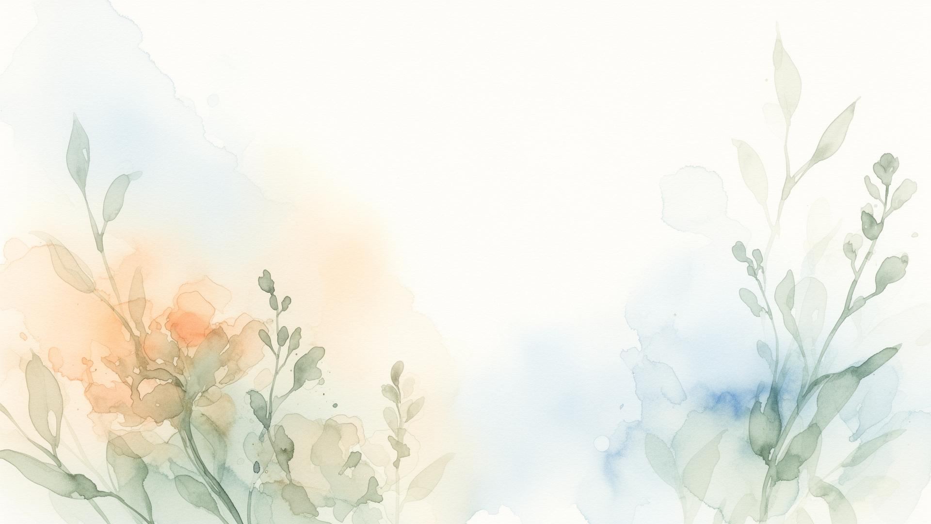 Watercolour illustration of a calm garden at sunrise, representing online therapy with MySafeTherapy
